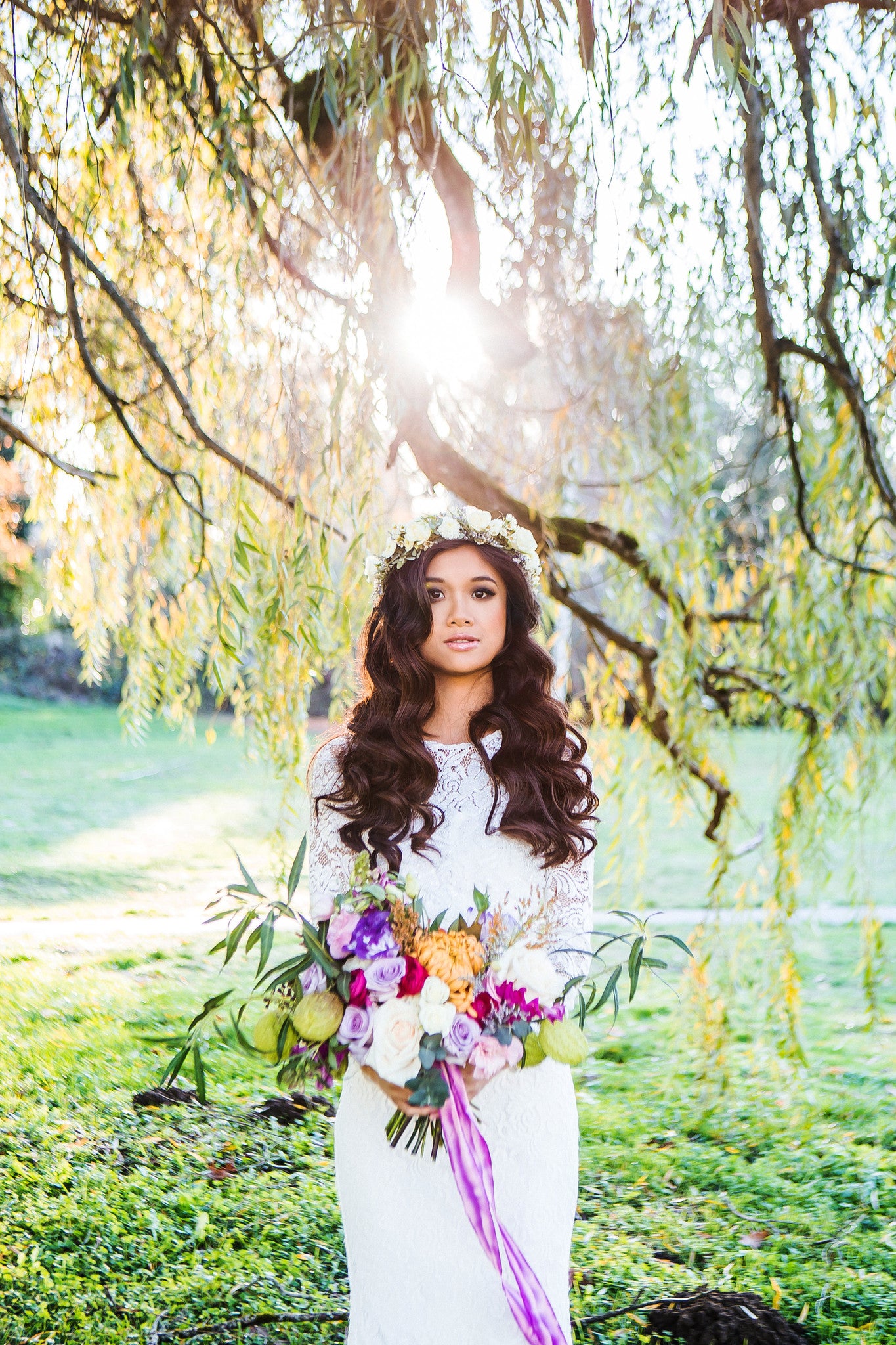 Long Sleeve All Over Lace Wedding Dress (#Genni)