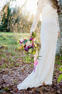 Long Sleeve All Over Lace Wedding Dress (#SS16108) - Dream Dresses by P.M.N
 - 2