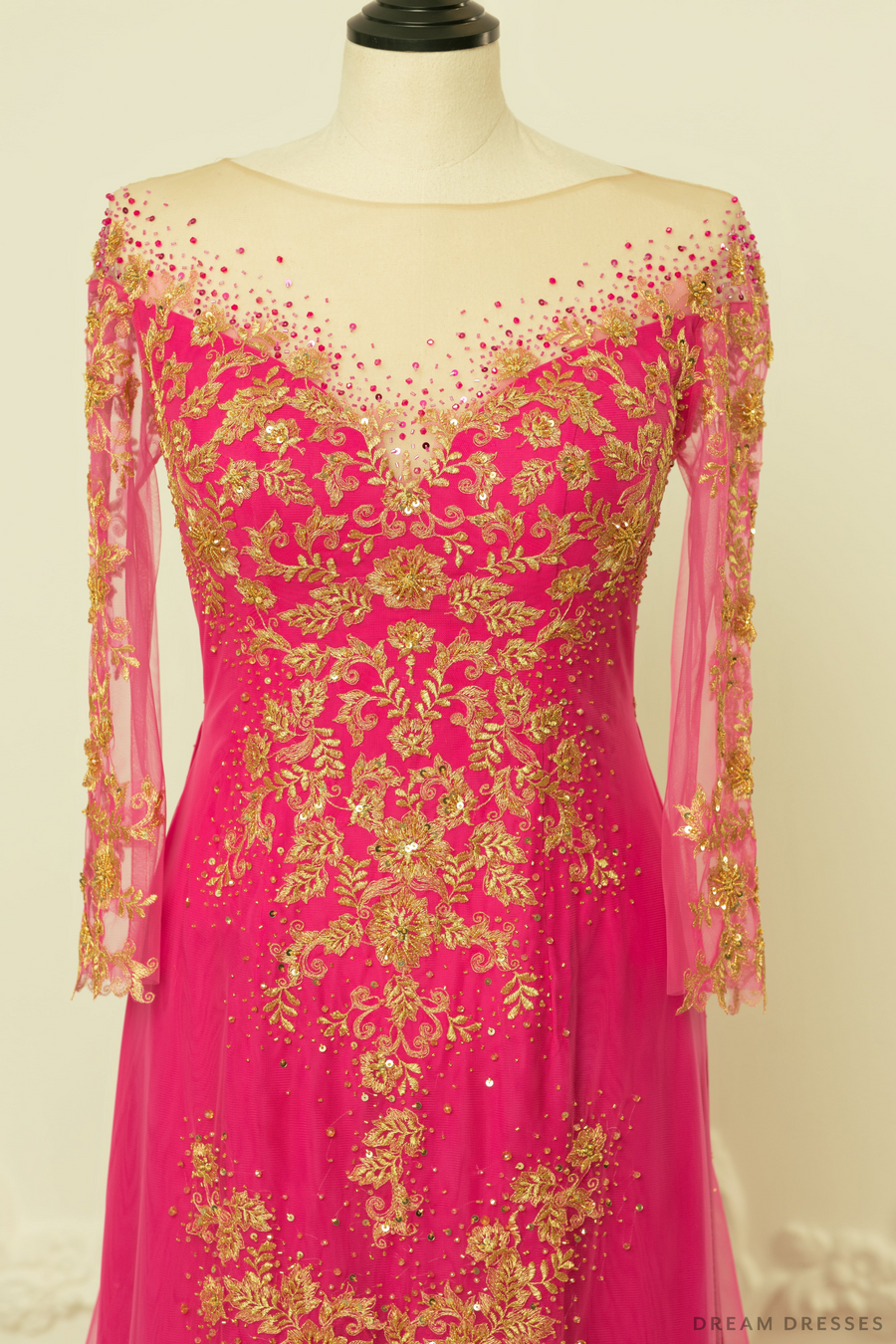 Pink Bridal Ao Dai | Vietnamese Bridal Dress (#MEILIN) - Dream Dresses by P.M.N.