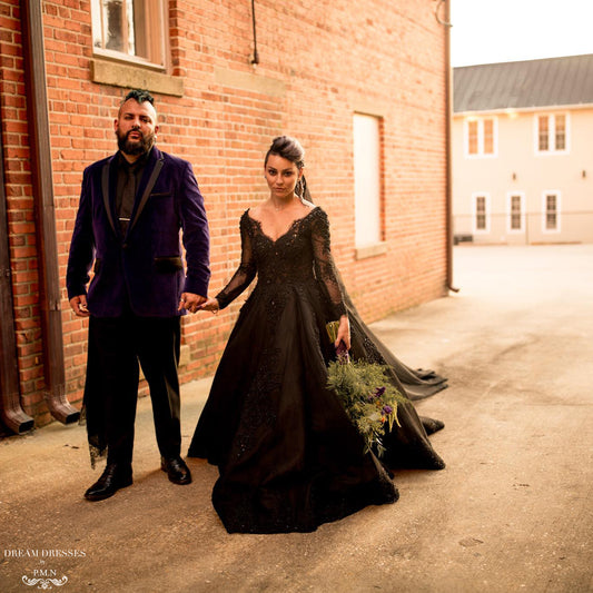 Black Ball Gown Wedding Dress (#Gabrielle) - Dream Dresses by P.M.N.