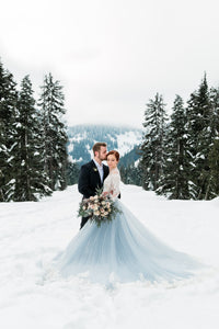 Haute Couture Blue Wedding Gown (#Alsatia) - Dream Dresses by P.M.N.