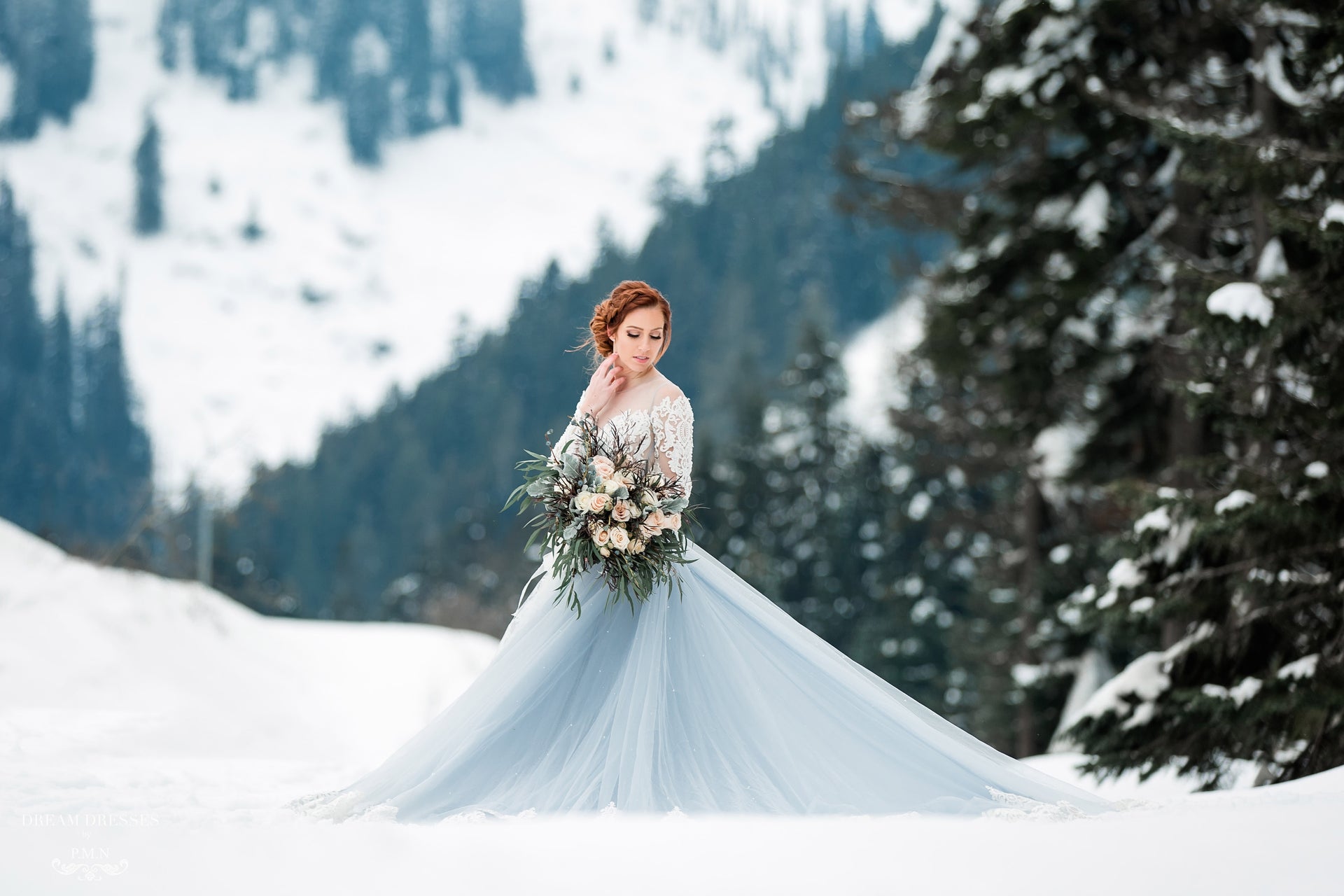 Haute Couture Blue Wedding Gown (#Alsatia) - Dream Dresses by P.M.N.