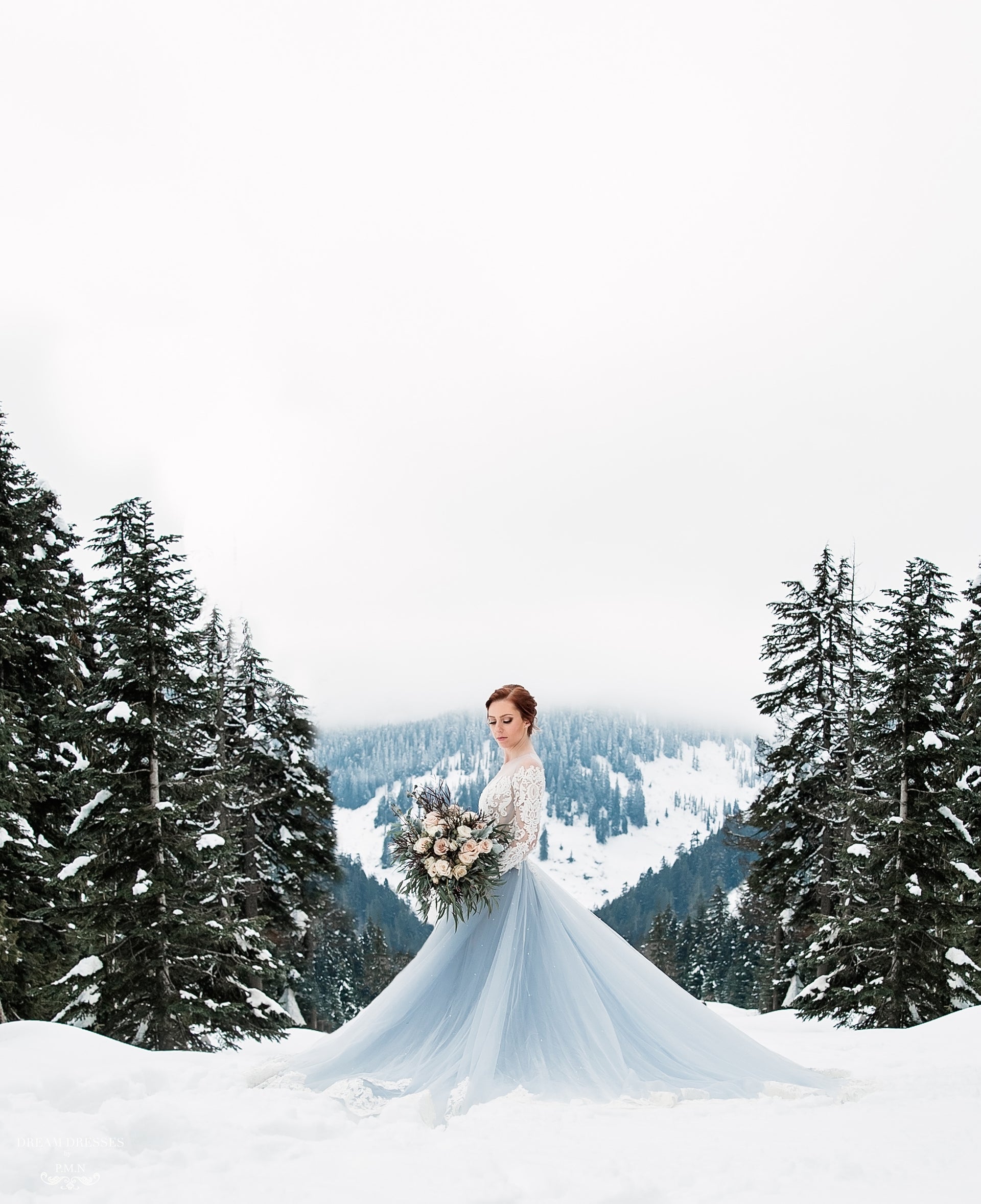 Haute Couture Blue Wedding Gown (#Alsatia) - Dream Dresses by P.M.N.