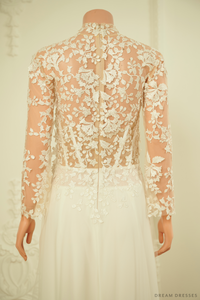 White Bridal Ao Dai | Modern Vietnamese Wedding Dress (#ELOISA) - Dream Dresses by P.M.N.