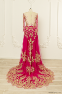 Pink Bridal Ao Dai | Vietnamese Bridal Dress (#MEILIN) - Dream Dresses by P.M.N.