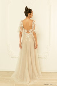 High Fashion Wedding Dress with High Slit (#FRANKIE) - Dream Dresses by P.M.N.