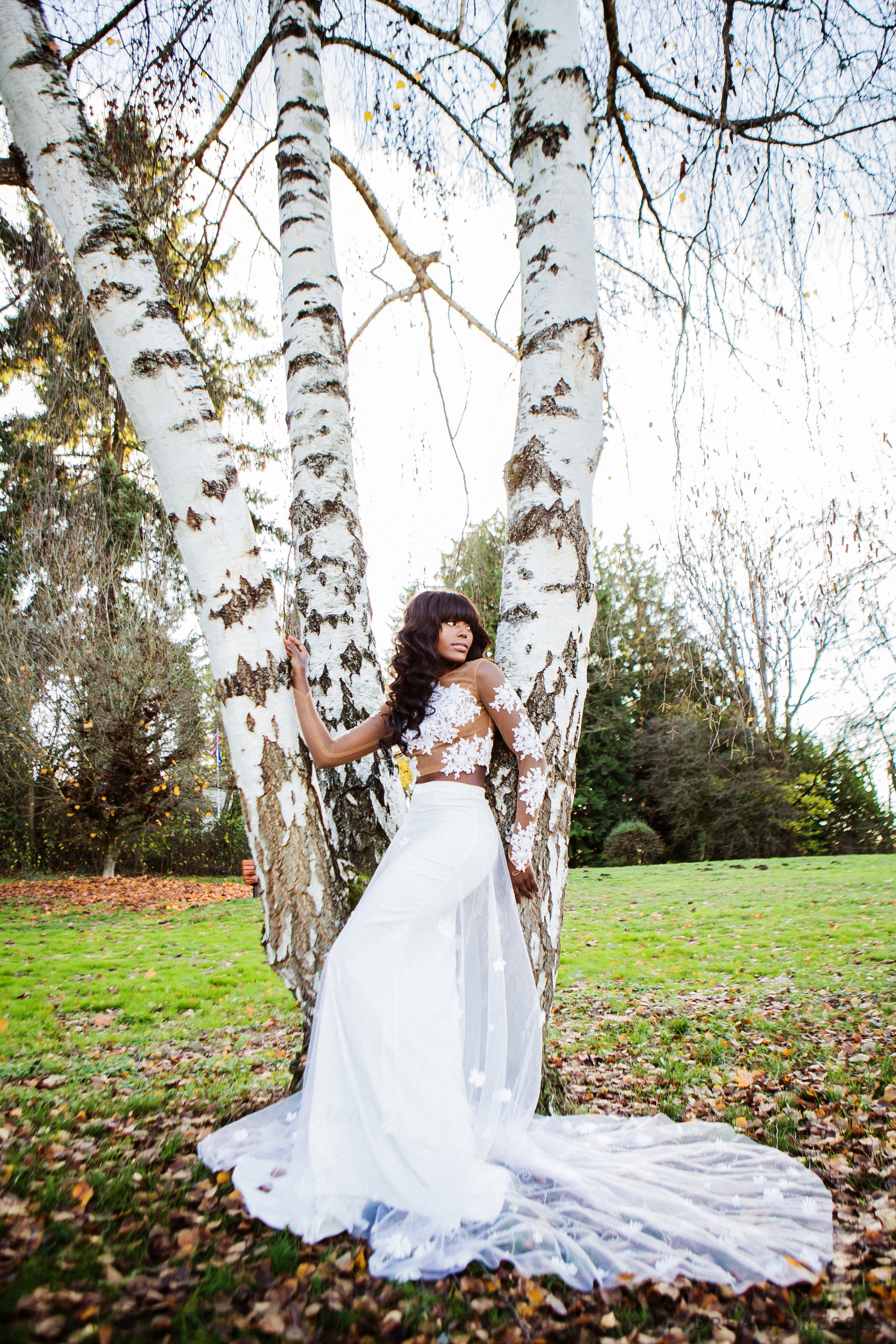 Bridal Skirt with 3D Floral Lace (#ELENA) - Dream Dresses by P.M.N.