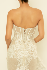 Mermaid Wedding Gown with Corset Top (#LUCINDA) - Dream Dresses by P.M.N.
