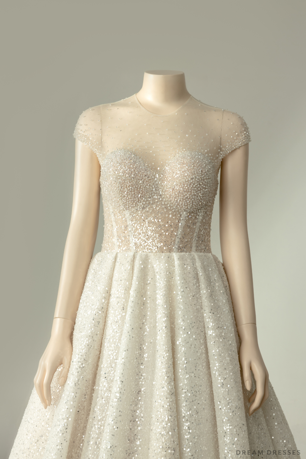 Royal Ballgown Wedding Dress with Crystal Embellishments (#CERIDWEN)