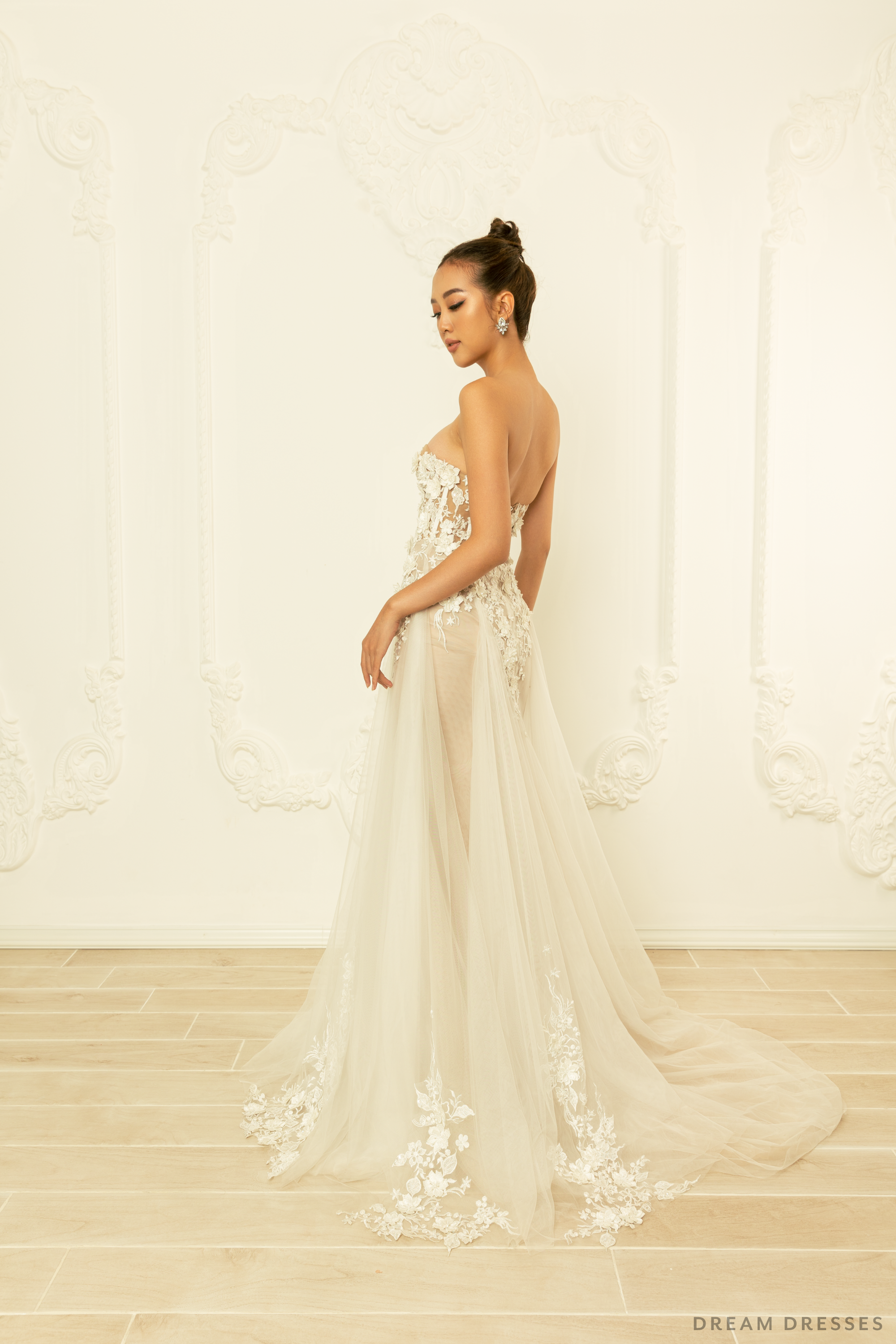 Lace Strapless Wedding Gown (#MIA)