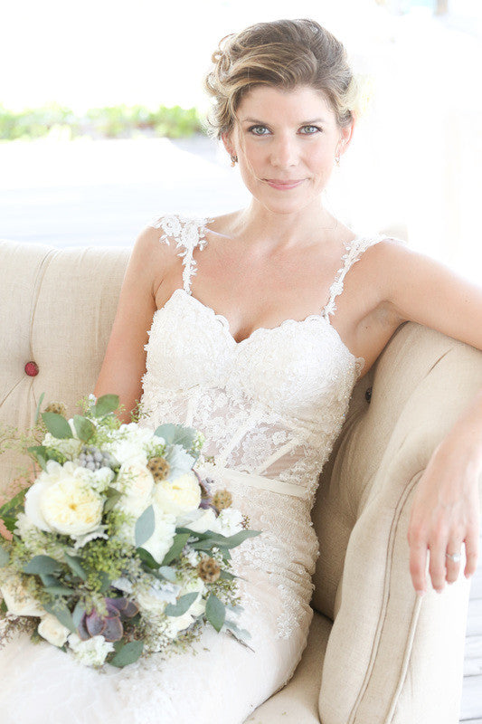 Couture Sheer Bodice Mermaid Wedding Dress (Style Nicole #PB239) - Dream Dresses by P.M.N
 - 5