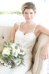 Couture Sheer Bodice Mermaid Wedding Dress (Style Nicole #PB239) - Dream Dresses by P.M.N
 - 5