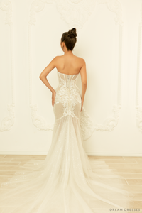 Mermaid Wedding Gown with Corset Top (#LUCINDA) - Dream Dresses by P.M.N.