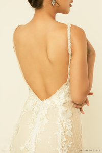 Semi-sheer Mermaid Gown with 3D Floral Lace (#KALILA) - Dream Dresses by P.M.N.