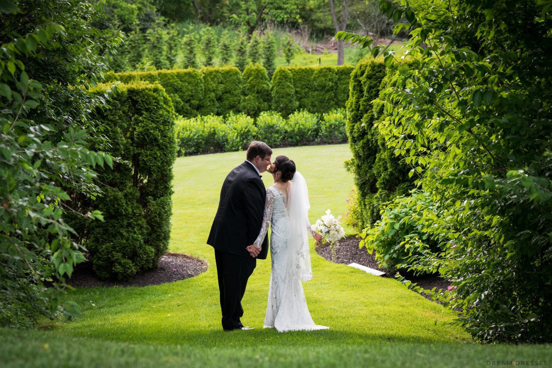 Long Sleeves Sheath Wedding Dress (#DOROTEA) - Dream Dresses by P.M.N.