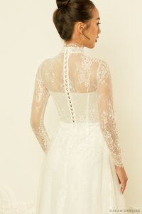 White Bridal Ao Dai | Modern Vietnamese Bridal Dress (#CALIXTA) - Dream Dresses by P.M.N.