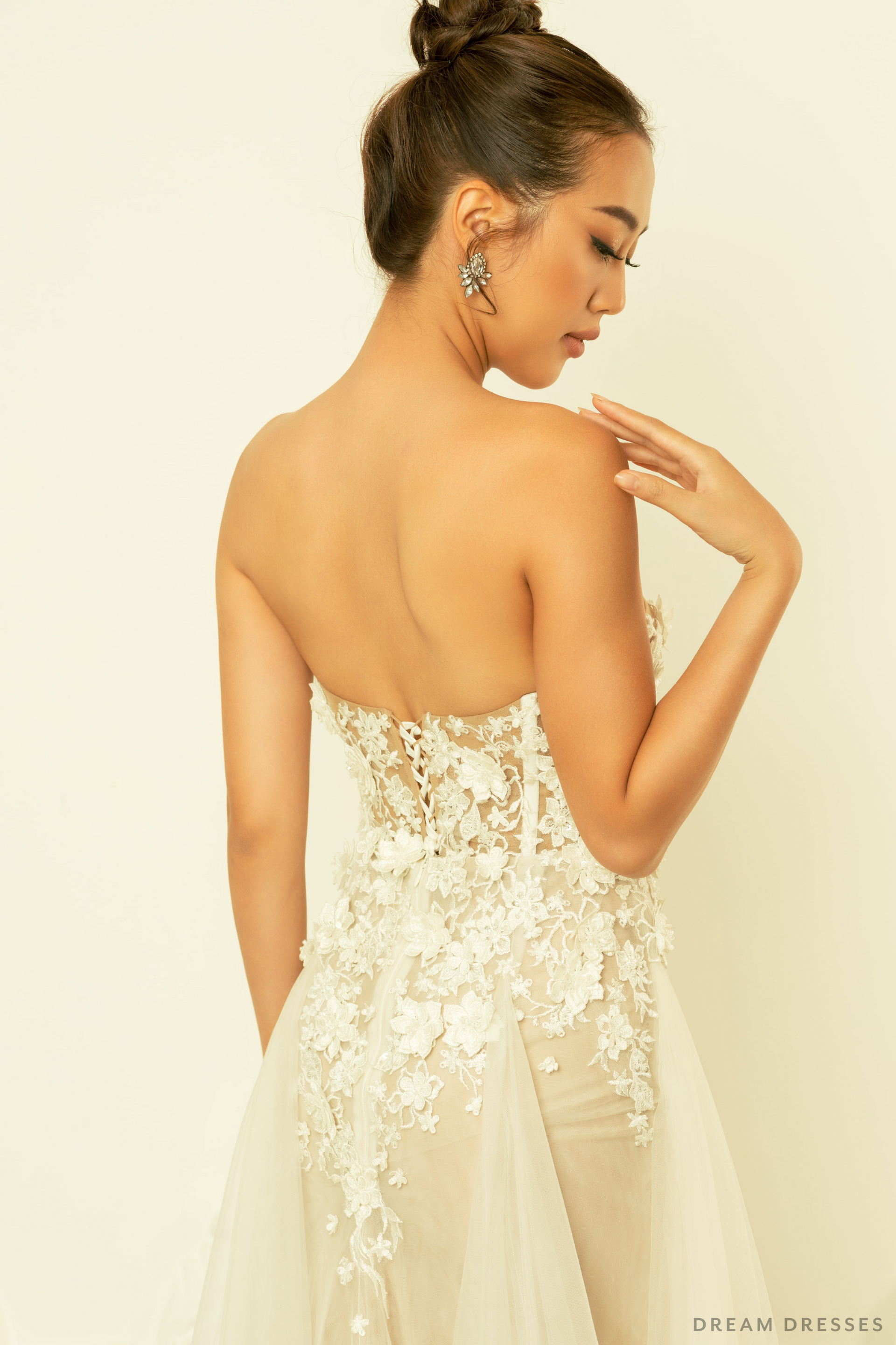 Lace Strapless Wedding Gown (#MIA) - Dream Dresses by P.M.N.