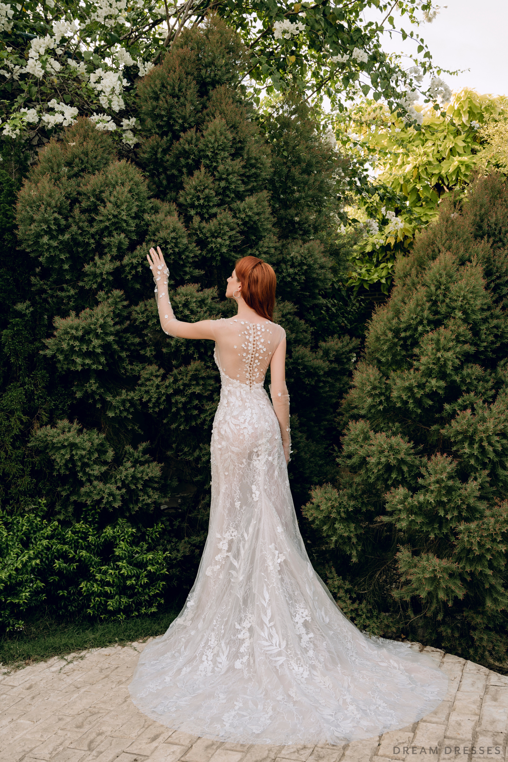 Couture Lace Wedding Dress with High Slit (#KRISTIN) - Dream Dresses by P.M.N.