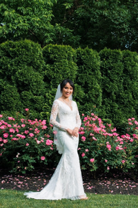 Long Sleeves Sheath Wedding Dress (#DOROTEA) - Dream Dresses by P.M.N.