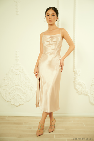 Rehearsal Dinner Dress with Side Slit (#JASMINE)