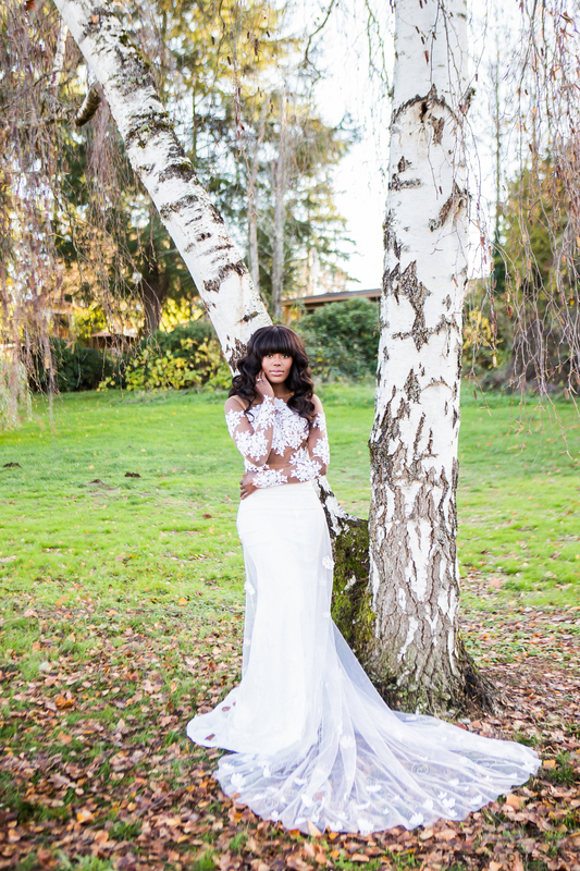 Bridal Skirt with 3D Floral Lace (#ELENA) - Dream Dresses by P.M.N.