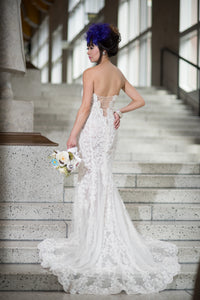 Custom Made Split Fit-n-Flare Wedding Dress (Style # JULIET PB137)-Made to Order - Dream Dresses by P.M.N
 - 4