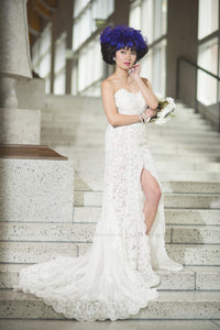 Custom Made Split Fit-n-Flare Wedding Dress (Style # JULIET PB137)-Made to Order - Dream Dresses by P.M.N
 - 9