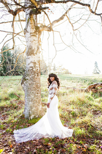 Bridal Skirt with 3D Floral Lace (#ELENA) - Dream Dresses by P.M.N.