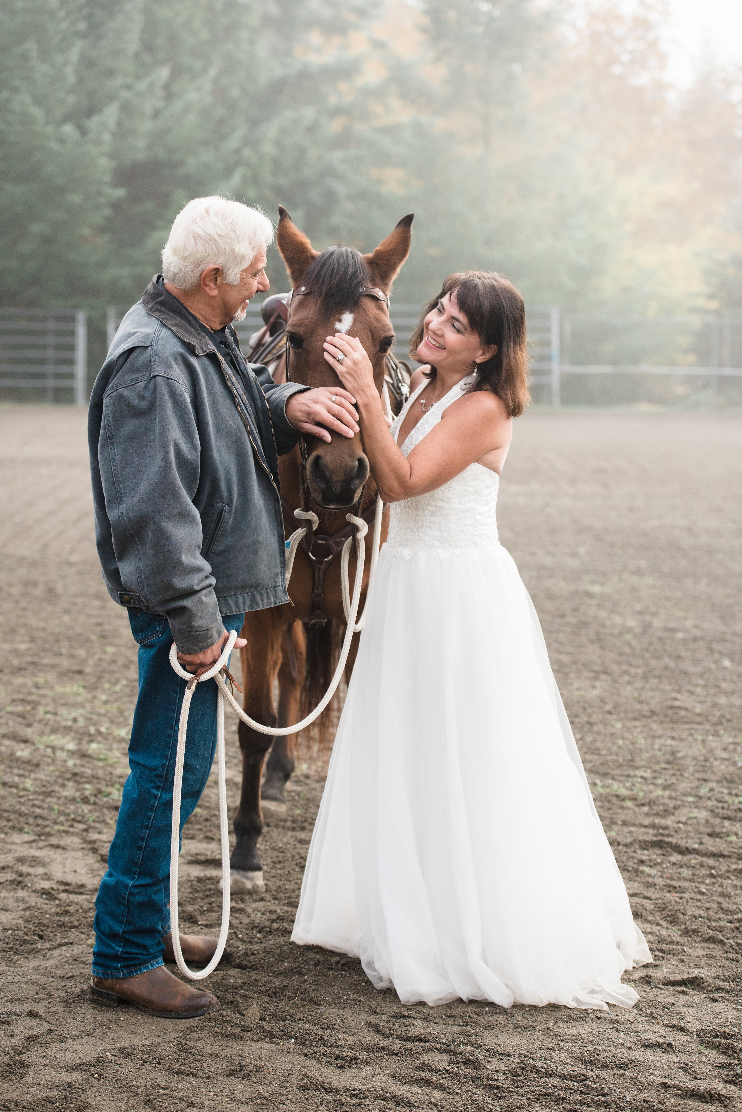 A-line Wedding Dress with Halter Neckline (#Brenda)