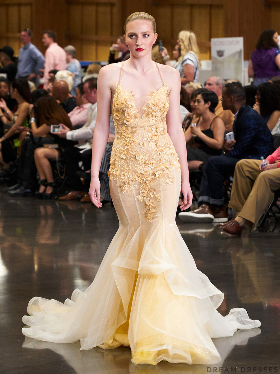 Gold Mermaid Wedding Gown (#Katerina ) - Dream Dresses by P.M.N.