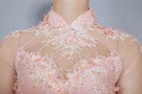Blush Pink Bridal Ao Dai | Vietnamese Bridal Dress with Embellishment (#ANNIE) - Dream Dresses by P.M.N.