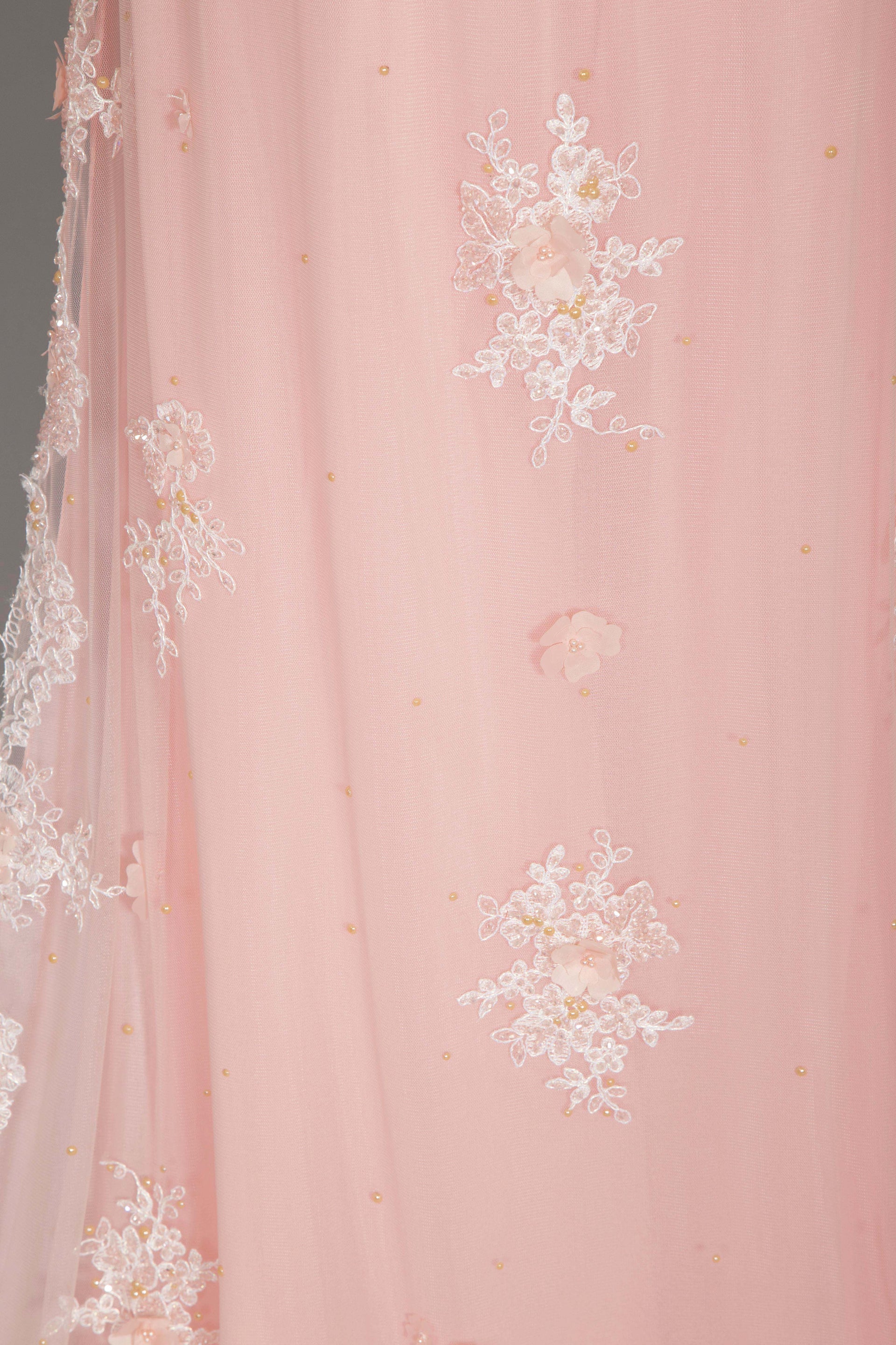 Blush Pink Bridal Ao Dai | Vietnamese Bridal Dress with Embellishment (#ANNIE) - Dream Dresses by P.M.N.