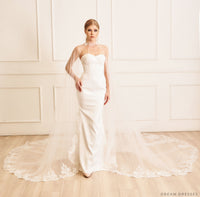 Cathedral Bridal Cape Veil (#ANSEL) - Dream Dresses by P.M.N.
