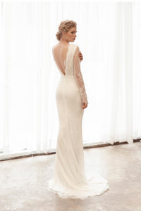 Long Sleeve Chantilly Lace Wedding Dress (#Acacia) - Dream Dresses by P.M.N.