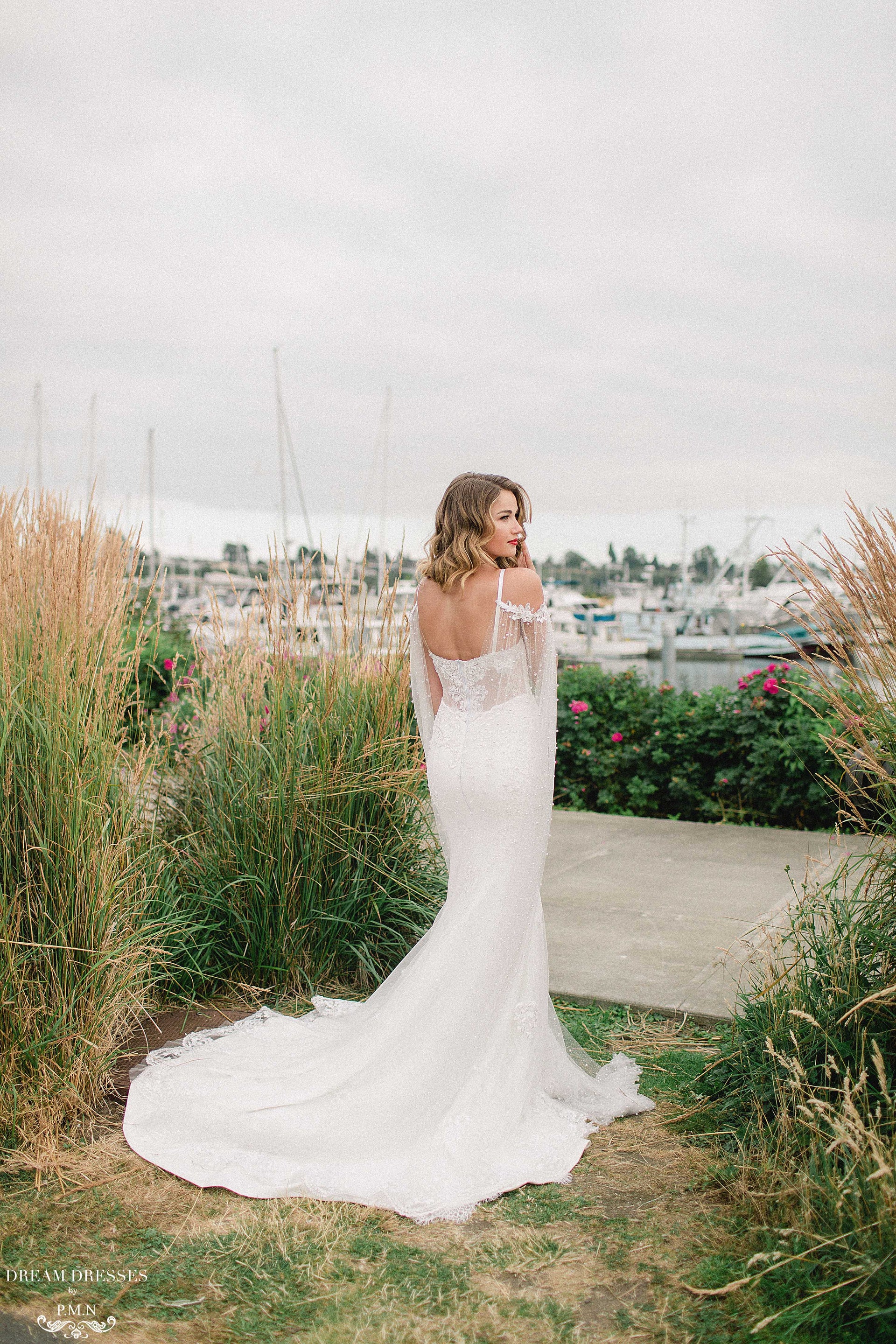 Lace Mermaid Wedding Dress (#Aceline) - Dream Dresses by P.M.N.