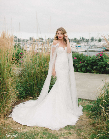 Lace Mermaid Wedding Dress (#Aceline)