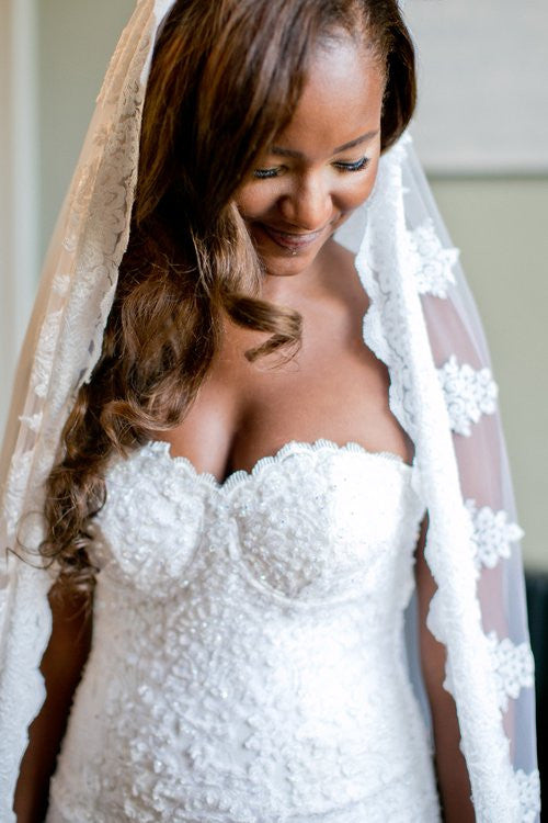 Lace Mermaid Wedding Dress With Swarovski Crystals (#PB144) - Dream Dresses by P.M.N
 - 7