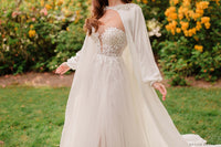 Rhinestone Crystal Bridal Cape (#AILE) - Dream Dresses by P.M.N.