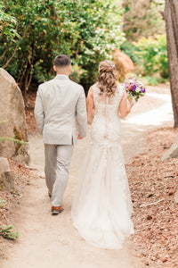 Lace and Tulle Sheath Wedding Dress (#Krista) - Dream Dresses by P.M.N.