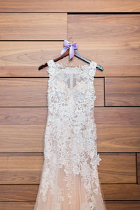 Lace and Tulle Sheath Wedding Dress (#Krista) - Dream Dresses by P.M.N.