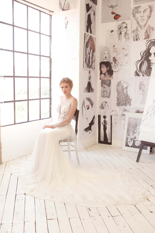 Removable Bridal Overskirt (#Alviva) - Dream Dresses by P.M.N.