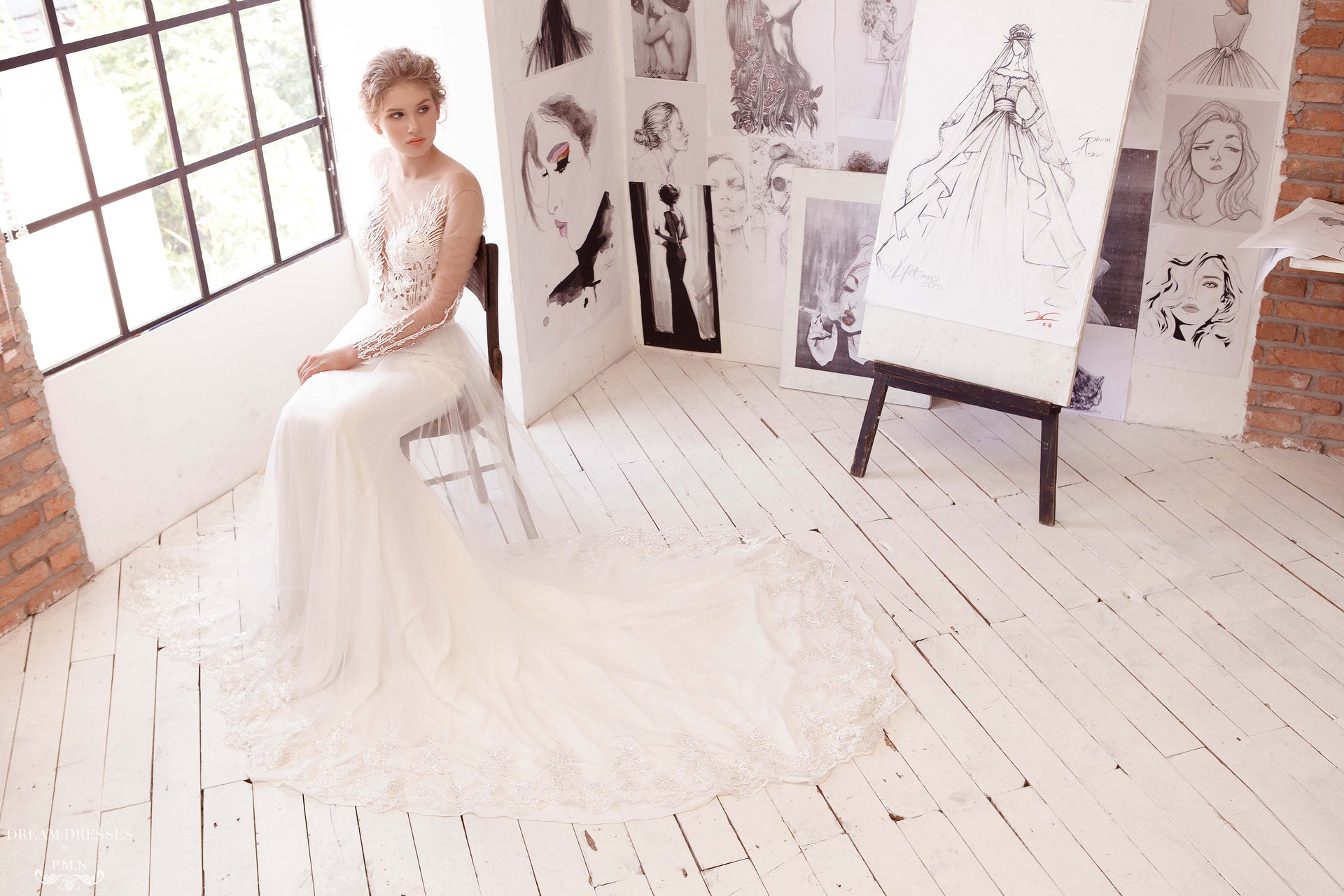 Removable Bridal Overskirt (#Alviva) - Dream Dresses by P.M.N.