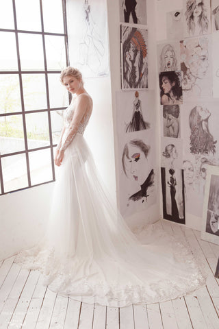 Removable Bridal Overskirt (#Alviva)