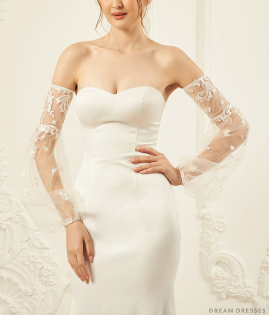 Detachable Sleeves for Wedding Dress (#ANAIS) - Dream Dresses by P.M.N.