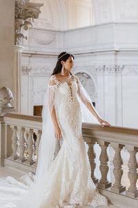 Detachable Off The Shoulder Bridal Cape Sleeves (#MARIAH) - Dream Dresses by P.M.N.