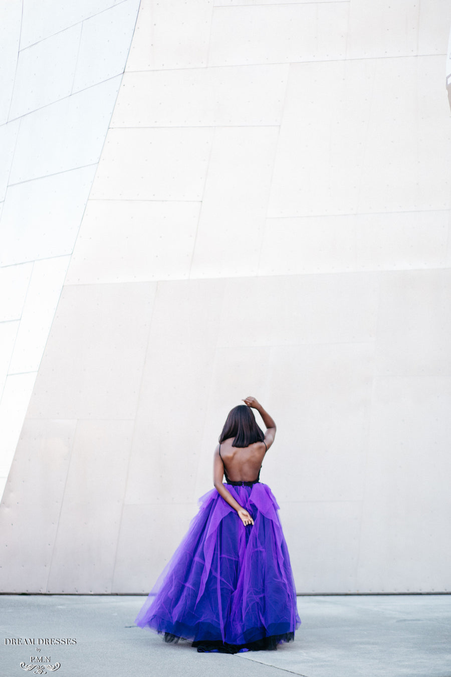 Black And Purple Ball Gown (#Anita) - Dream Dresses by P.M.N
 - 4
