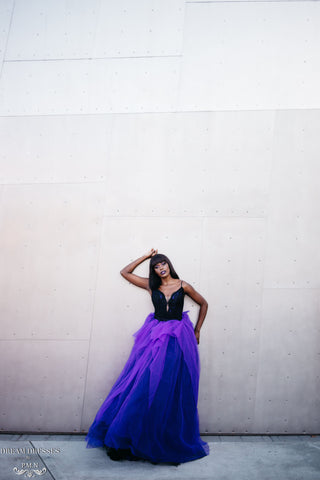 Black And Purple Ball Gown (#Anita) - Dream Dresses by P.M.N
 - 1