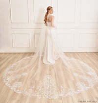 Cathedral Bridal Cape Veil (#ANSEL) - Dream Dresses by P.M.N.