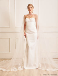 Cathedral Bridal Cape Veil (#ANSEL) - Dream Dresses by P.M.N.