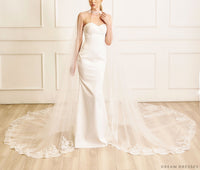 Cathedral Bridal Cape Veil (#ANSEL) - Dream Dresses by P.M.N.